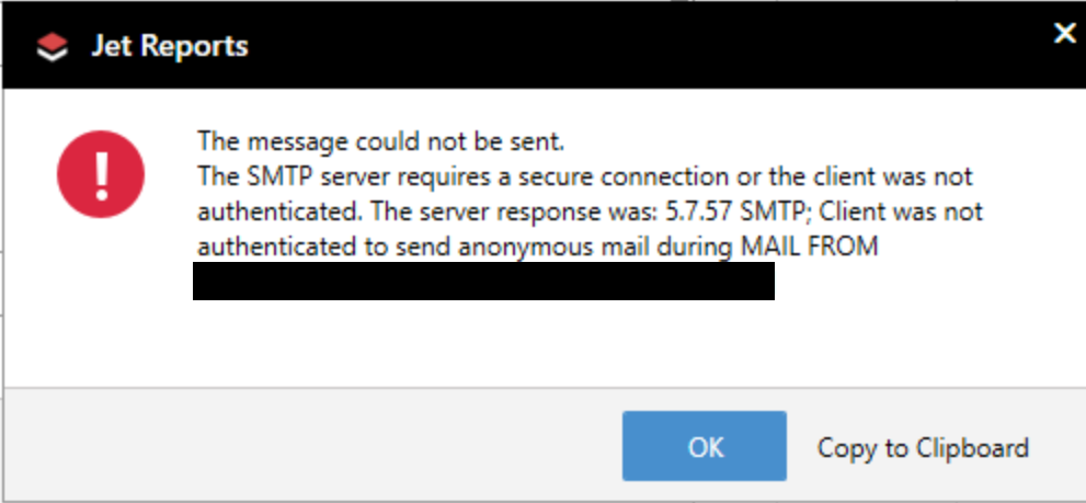 SMTP server requires secure connection